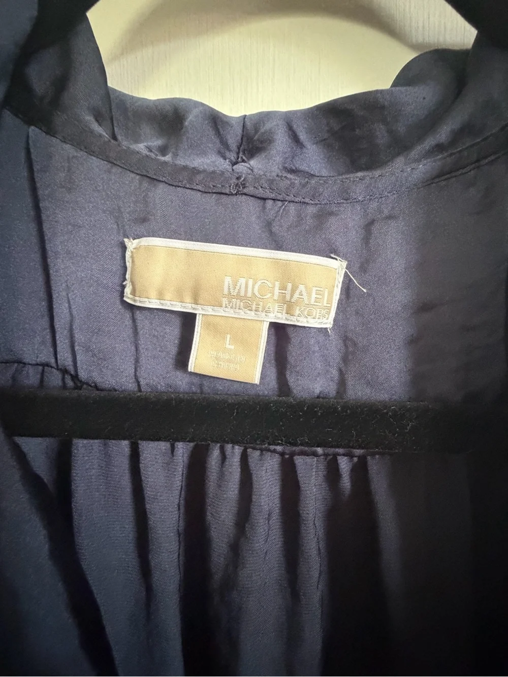 Michael Kors Navy Sleeveless Cowl Neck Sleeveless Blouse